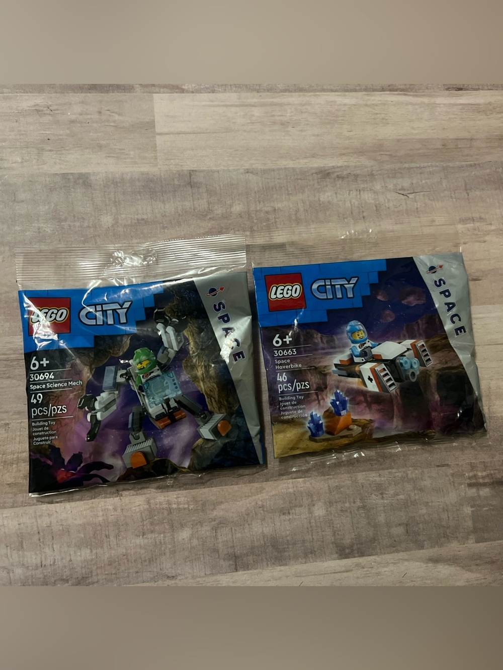 Lego CITY Space Science Mech #30694 & Space Hoverbike #30663 Sets NEW